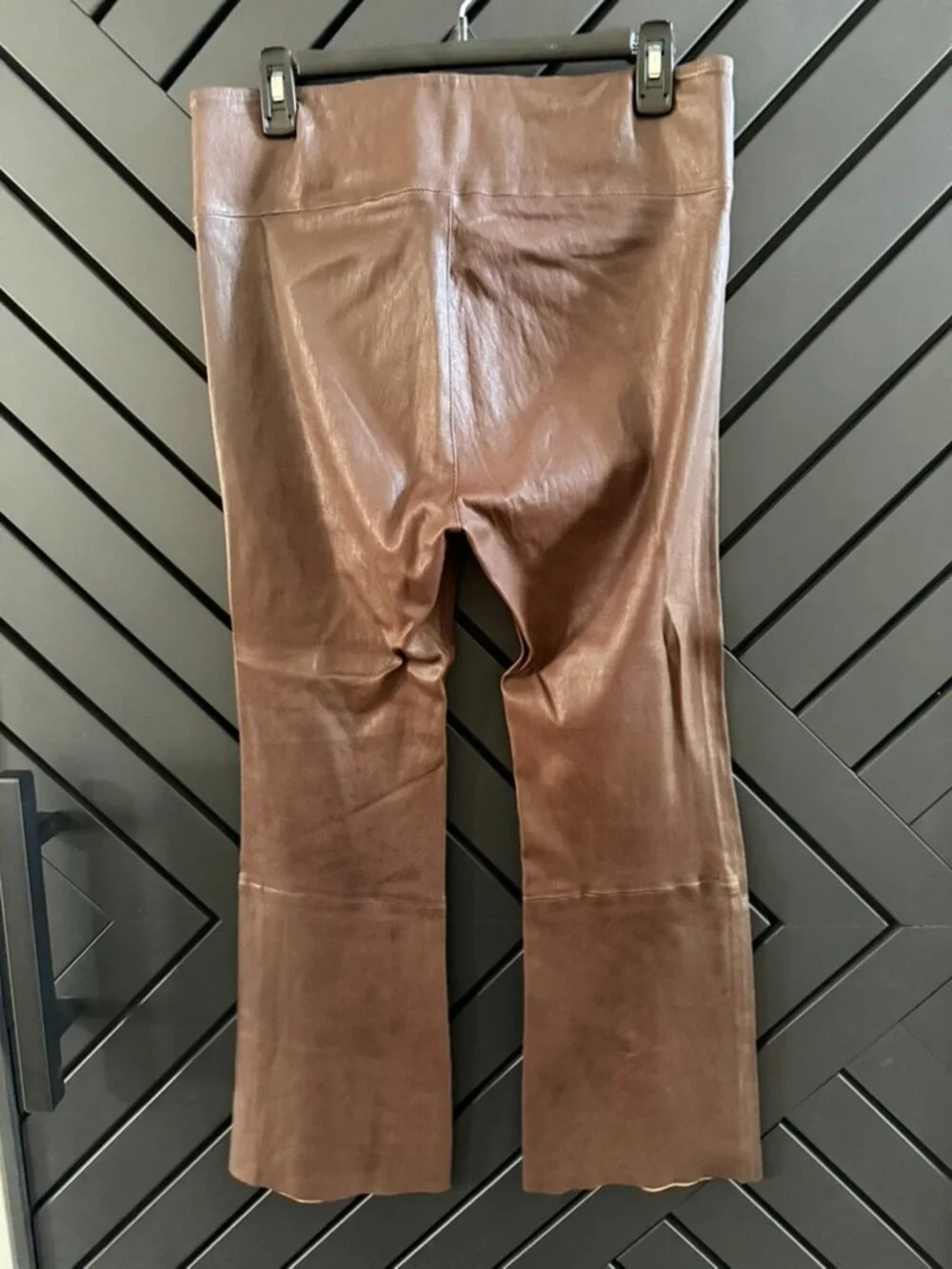 SPRWMN Crop Flare Dark Chocolate leather pants - Picture 5 of 8